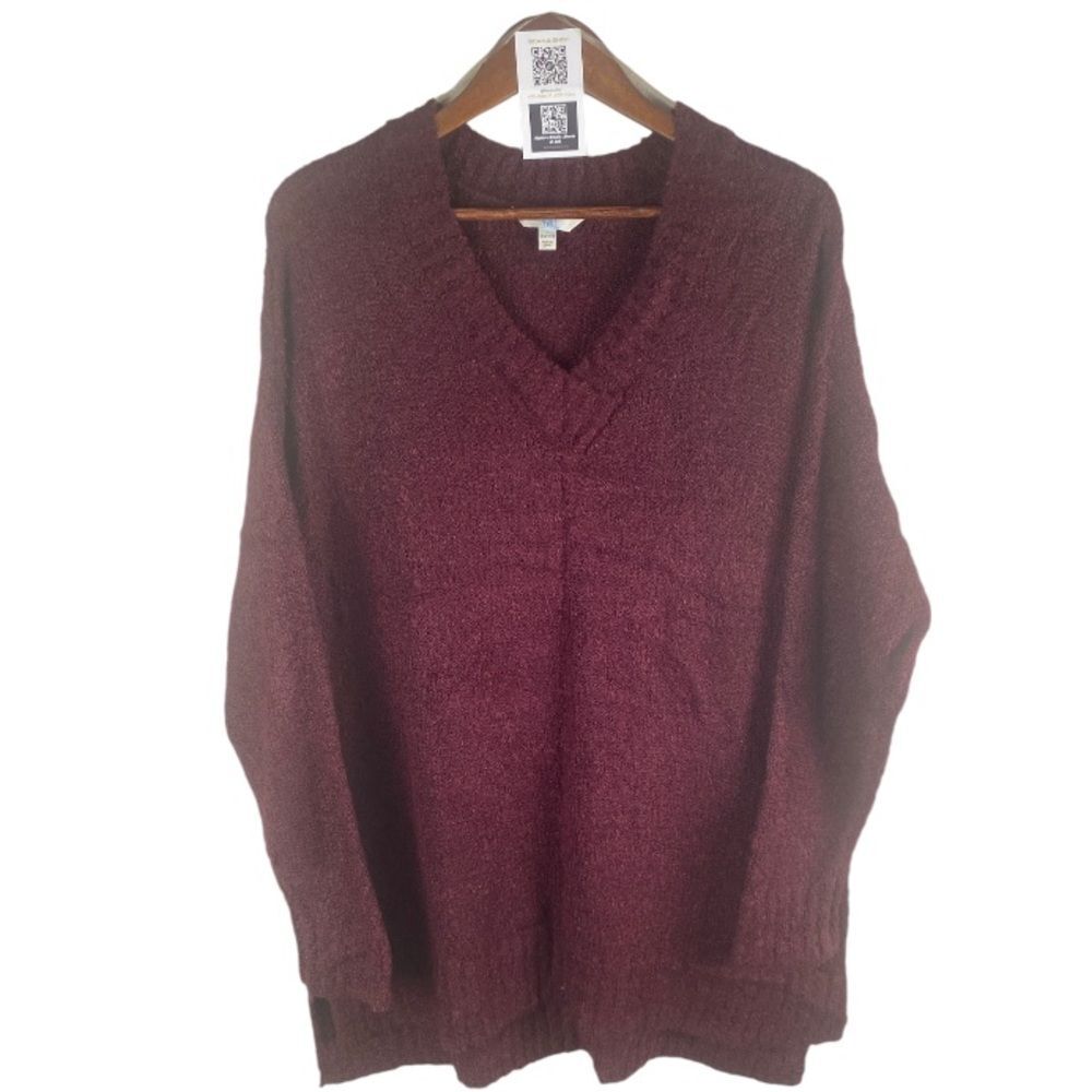 TIME & TRU dark burg sweater dress// L
